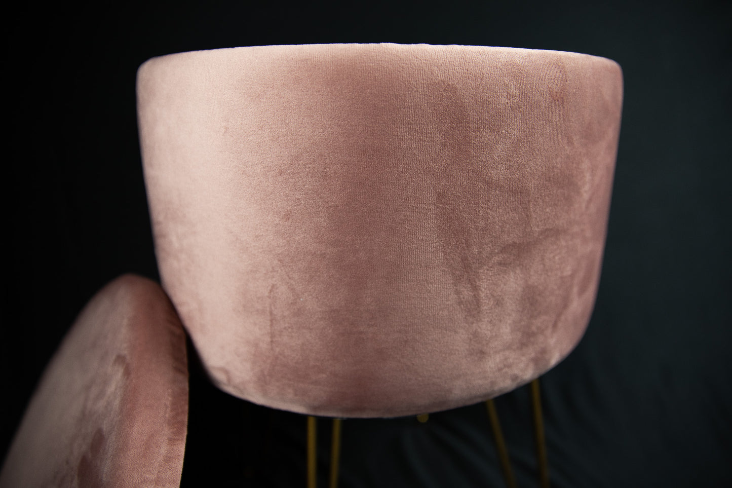 Pink Velvet Ottoman